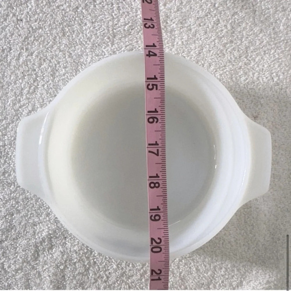 Vintage Dynaware Pyr-O-Rey Brown Daisy Round Milk  Glass Casserole Dish - Picture 10 of 10